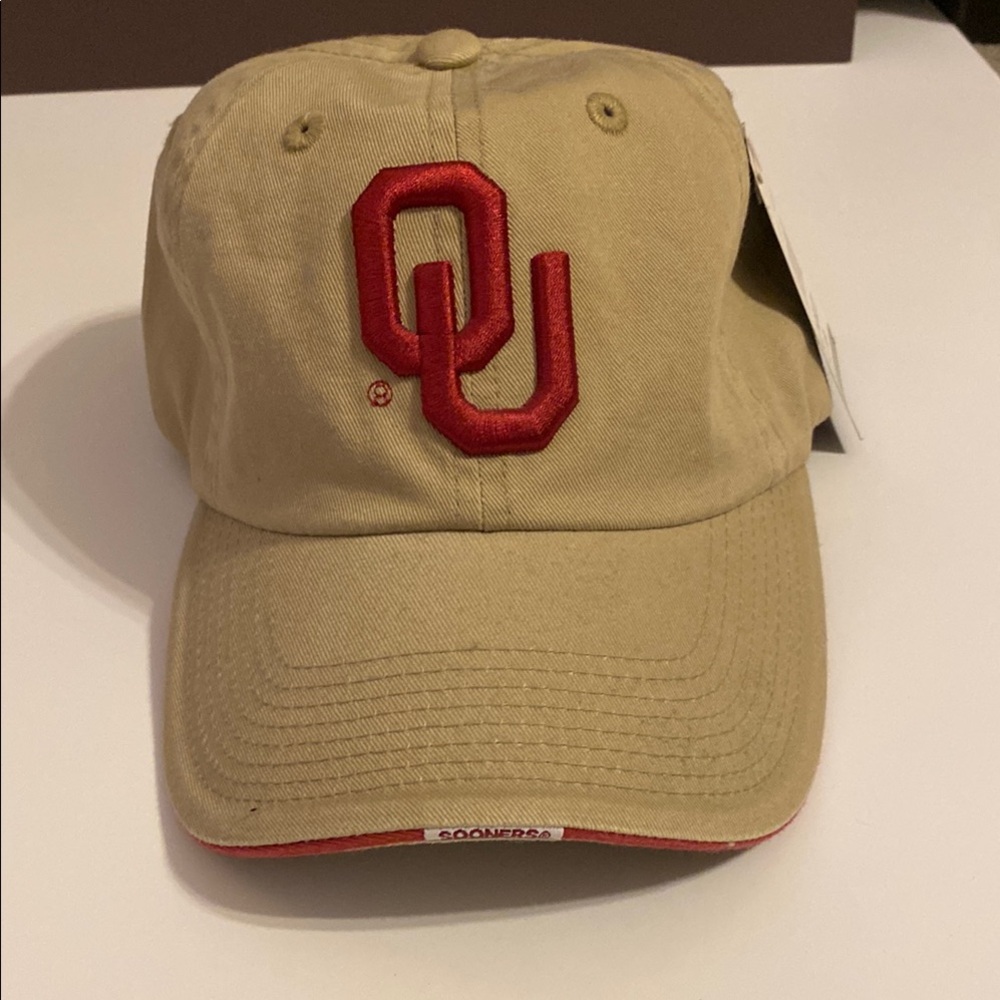 Team Starter Tan Cap with Maroon OU Logo NWT